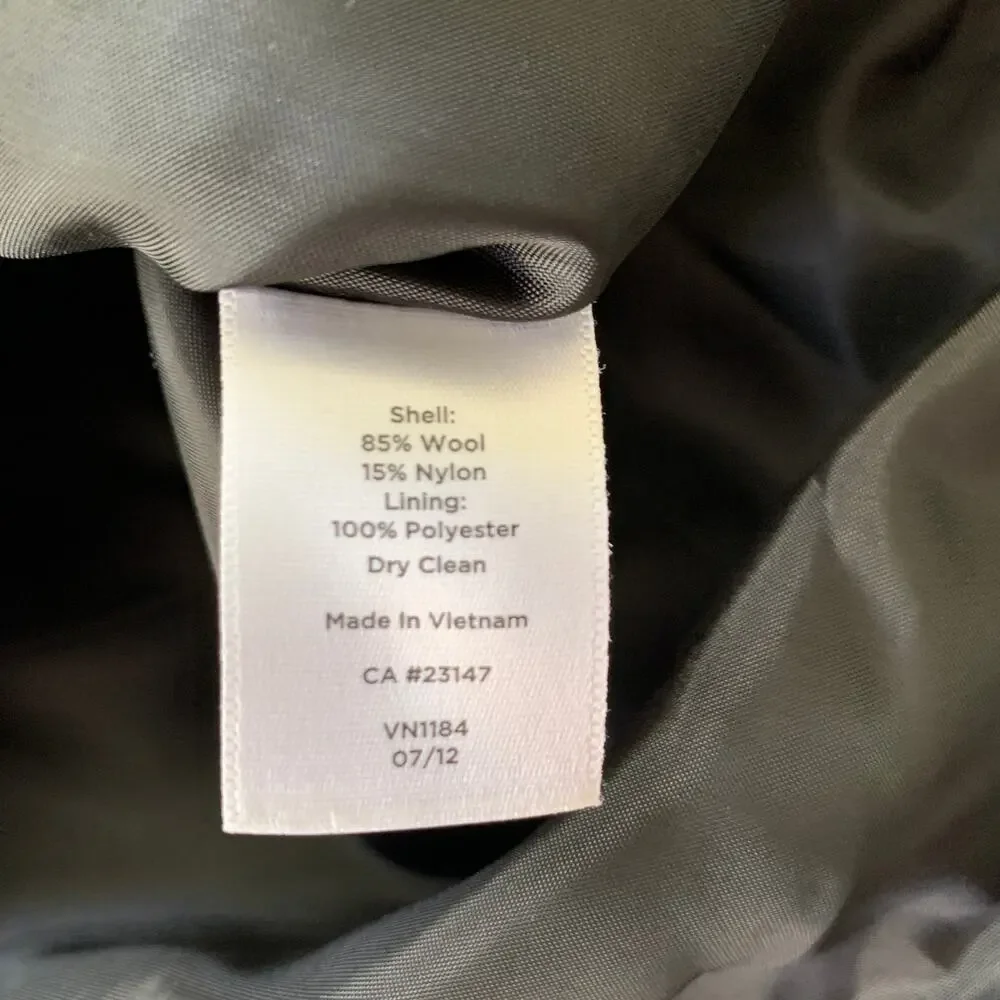 Talbots women's white black houndstooth wool blend knee length mini skirt US 8